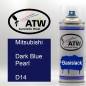 Preview: Mitsubishi, Dark Blue Pearl, D14: 400ml Sprühdose, von ATW Autoteile West.